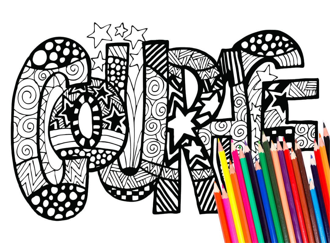 Inspirational Words 20 Coloring Pages PDF
