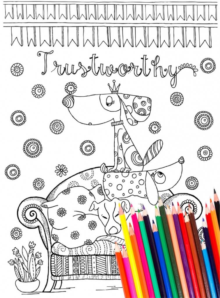 Illustrated Strengths: 40 Coloring Pages (PDF) - GoZen!