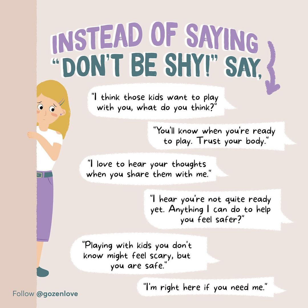 6 Phrases To Use Instead Of Don t Be Shy When Kids Feel Nervous