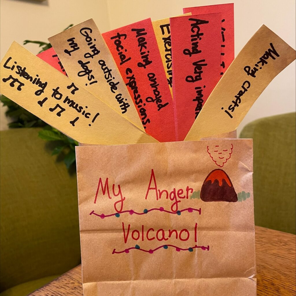kids craft for mental health anger volcano